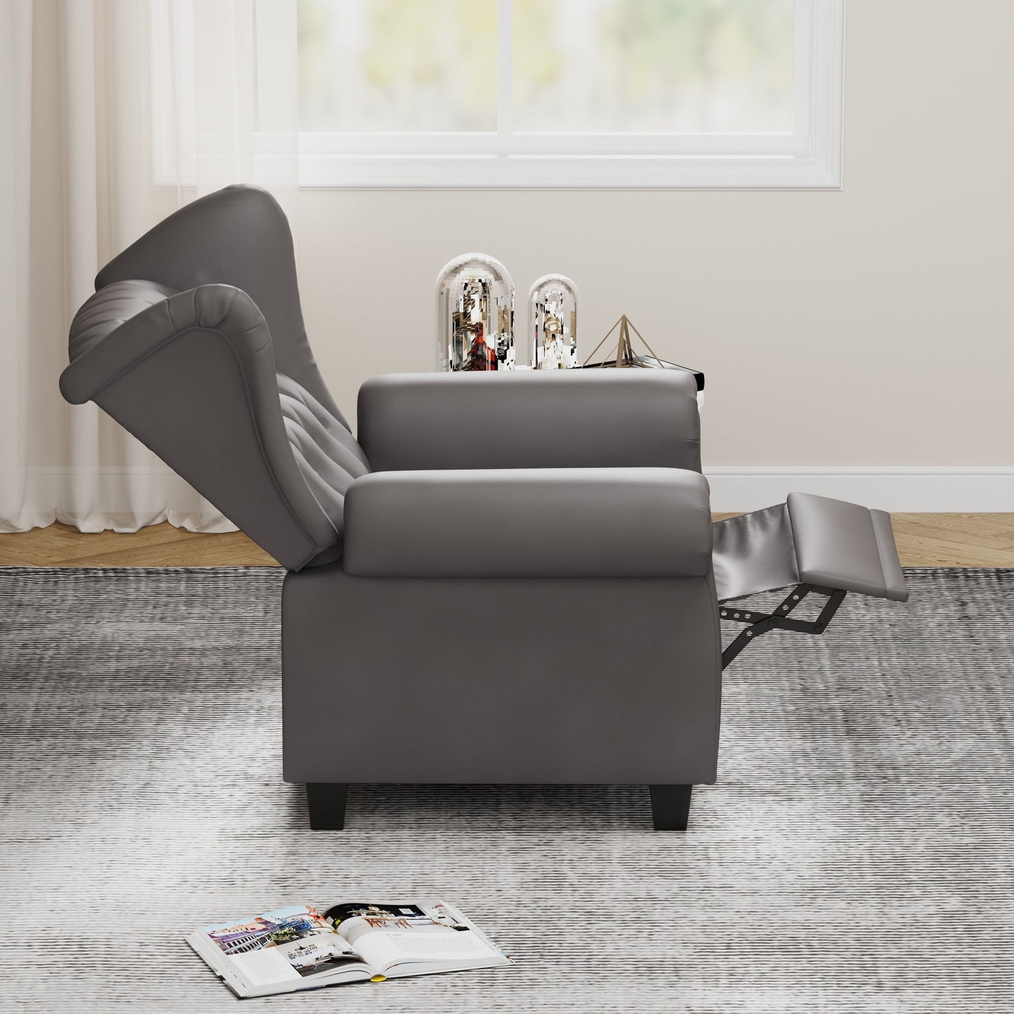 Fauteuil capitonné réglable 35.04 avec pieds robustes