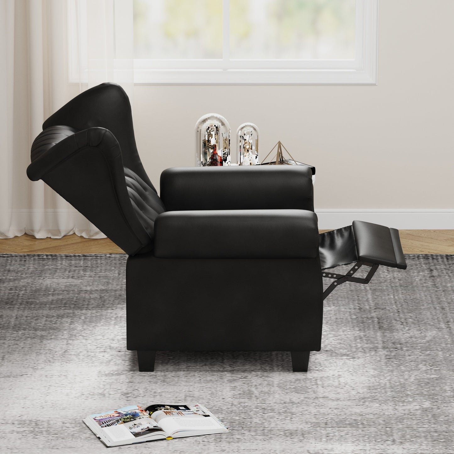 Fauteuil capitonné réglable 35.04 avec pieds robustes