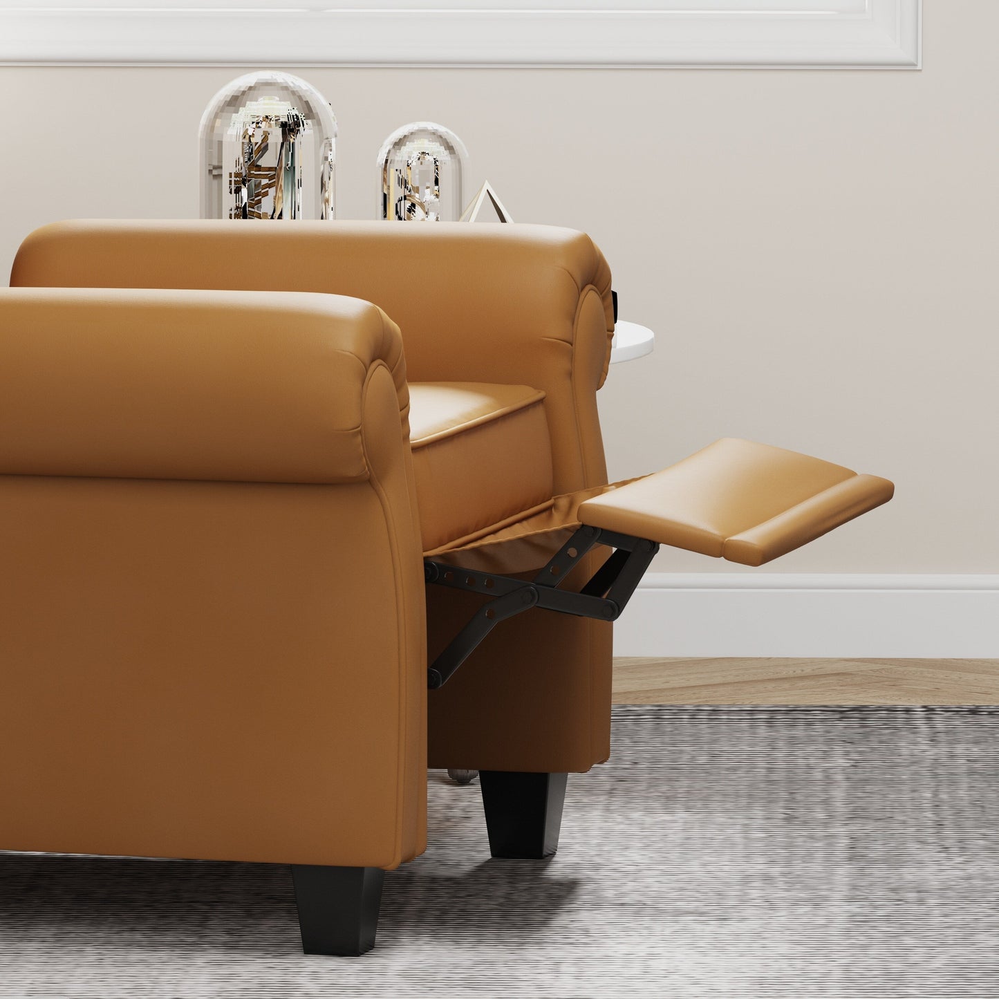 Fauteuil capitonné réglable 35.04 avec pieds robustes