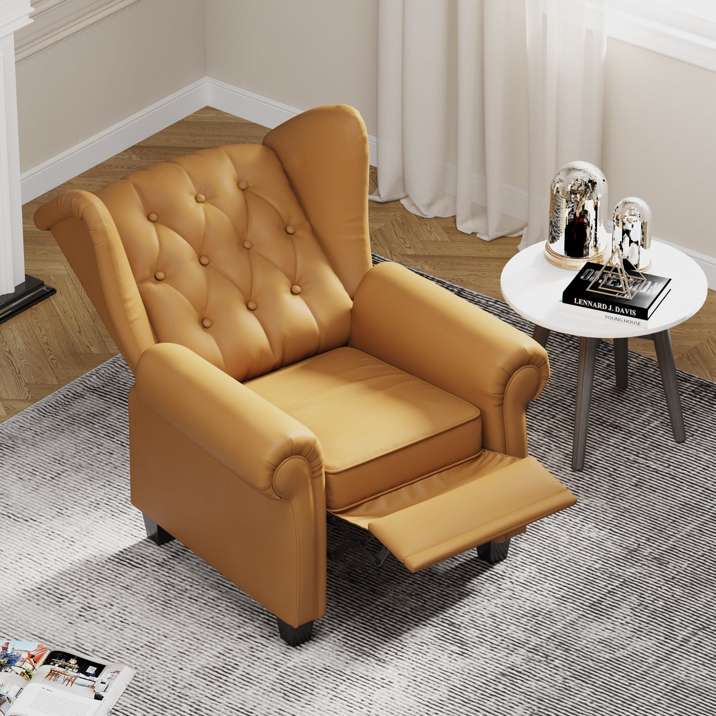 Fauteuil capitonné réglable 35.04 avec pieds robustes