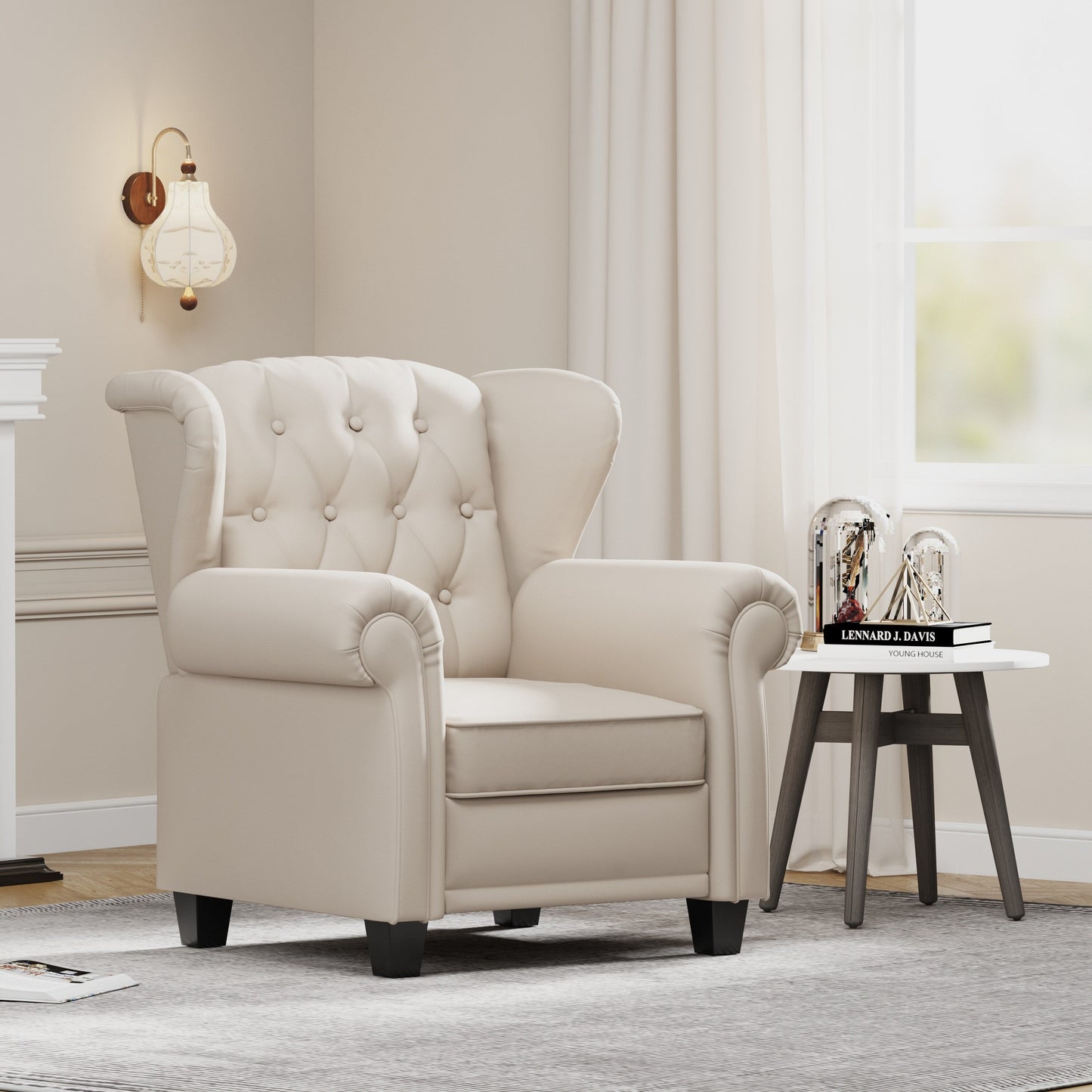 Fauteuil capitonné réglable 35.04 avec pieds robustes