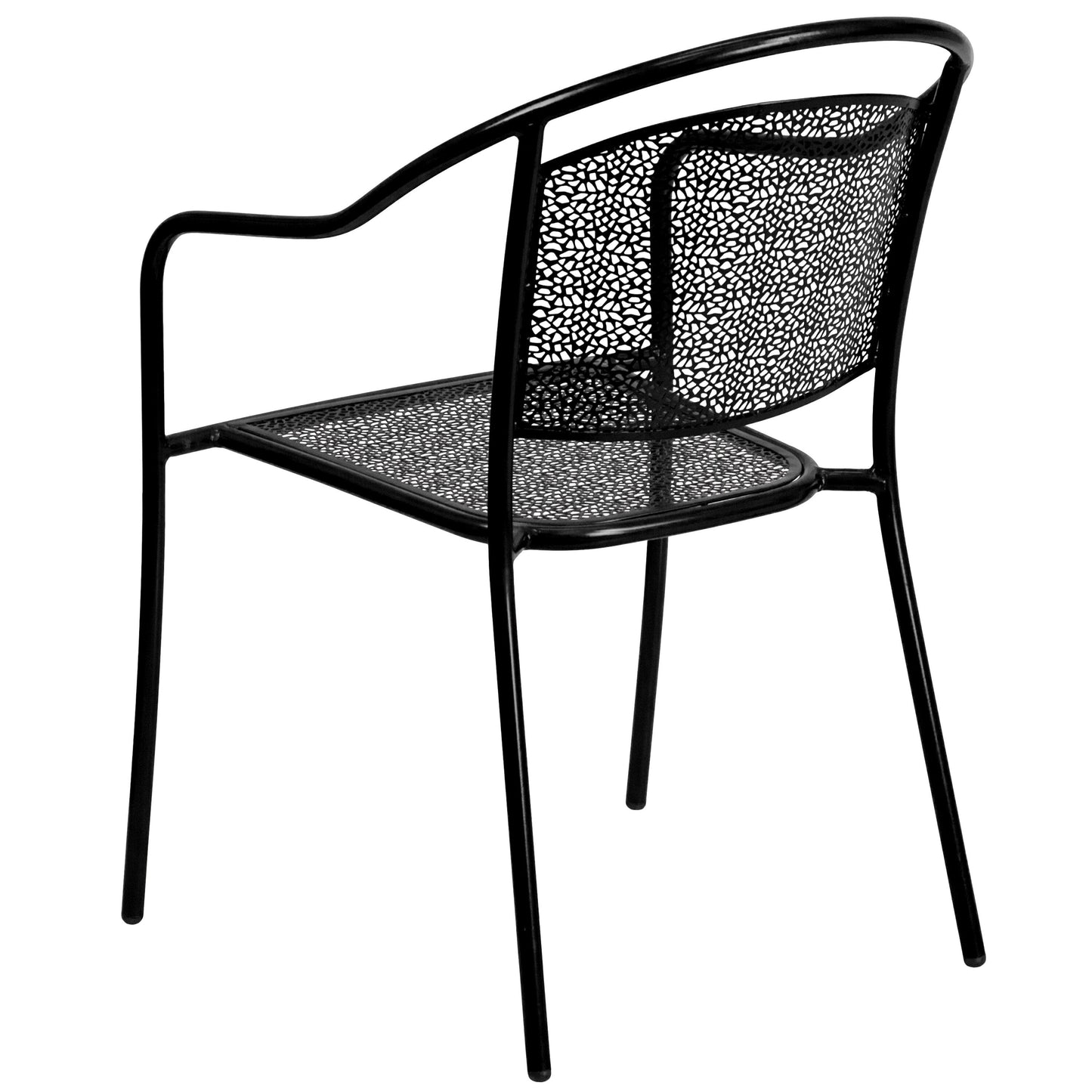 Ensemble de salle à manger carré en acier, 5 pièces, 35,5 pouces, pour intérieur et extérieur