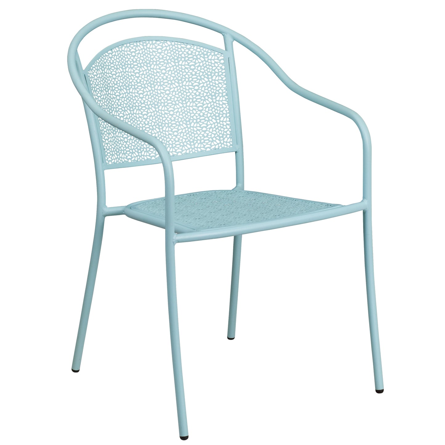 Ensemble de salle à manger carré en acier, 5 pièces, 35,5 pouces, pour intérieur et extérieur
