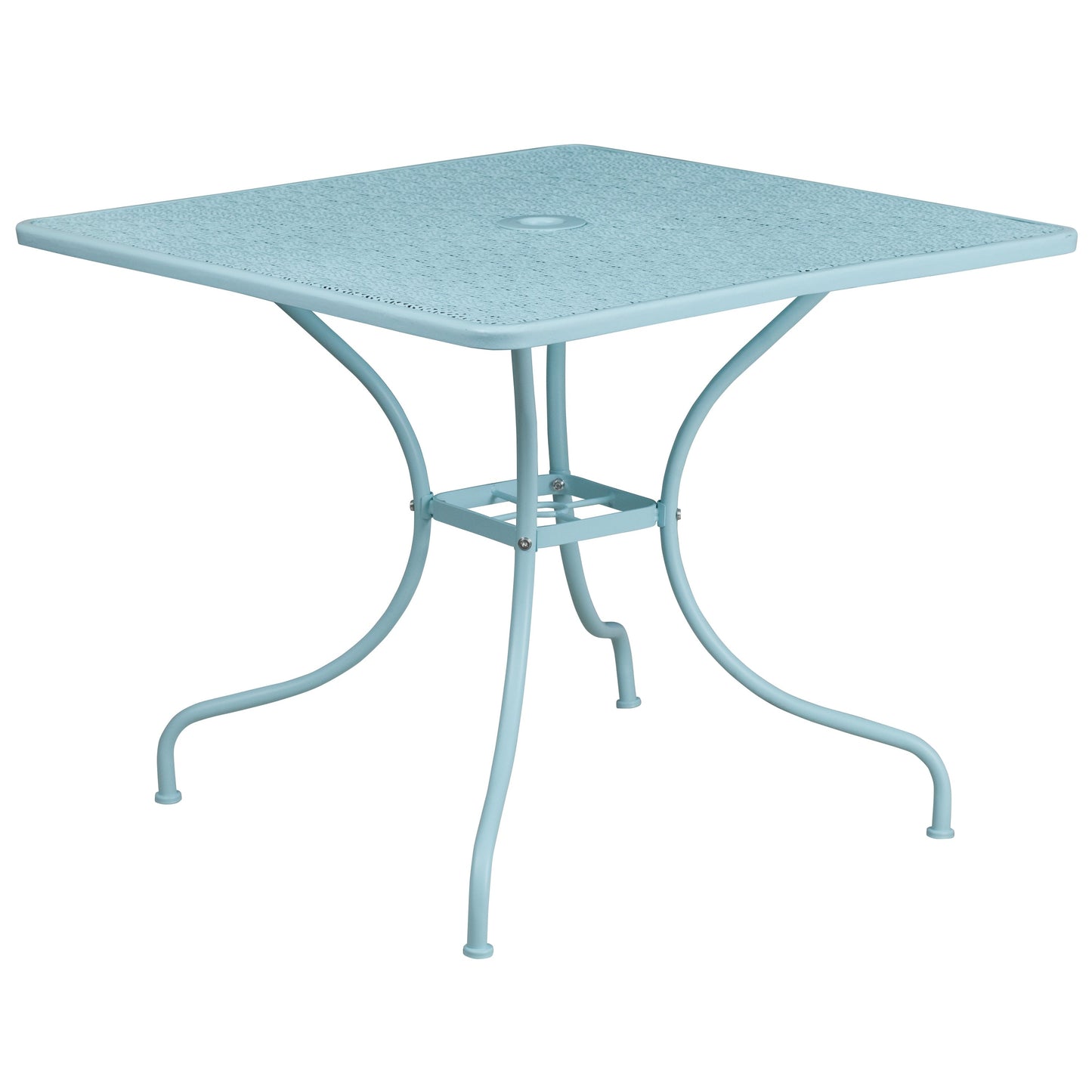 Ensemble de salle à manger carré en acier, 5 pièces, 35,5 pouces, pour intérieur et extérieur
