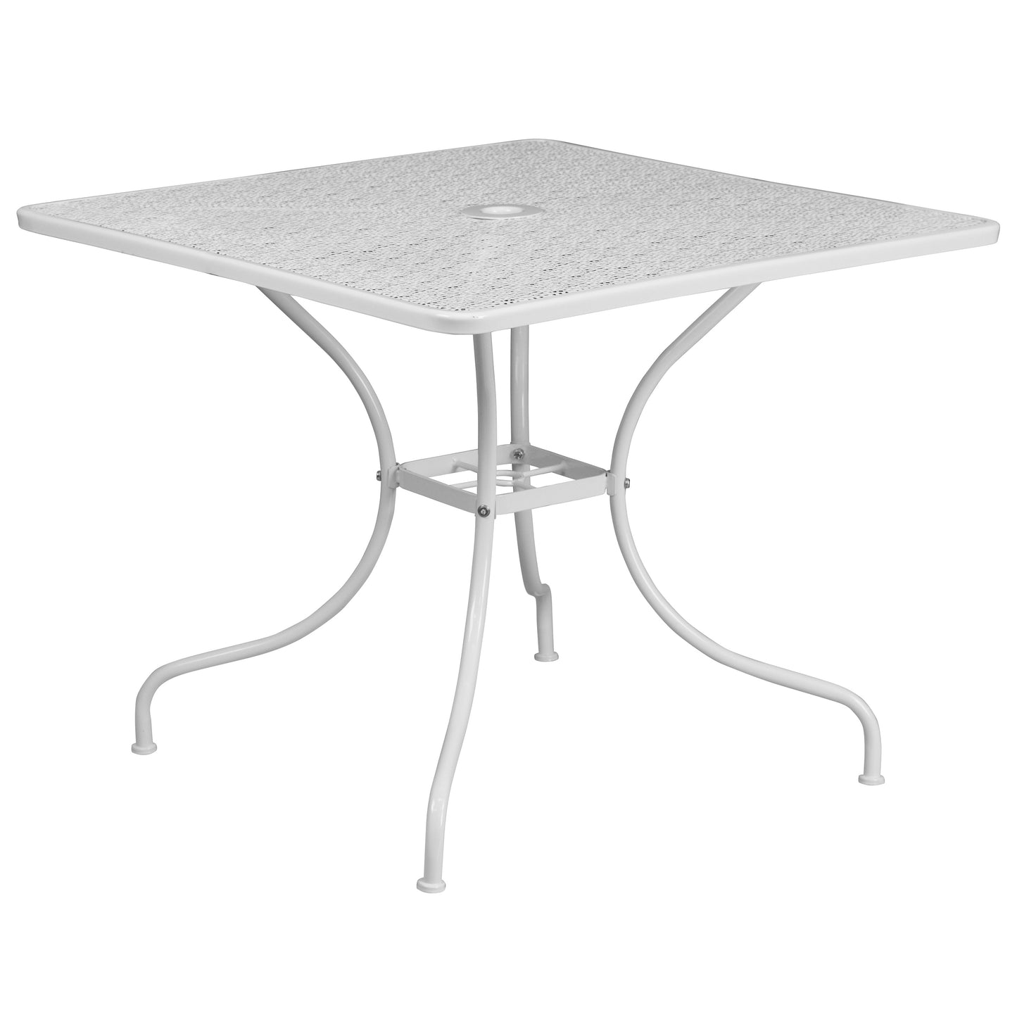 Ensemble de salle à manger carré en acier, 5 pièces, 35,5 pouces, pour intérieur et extérieur