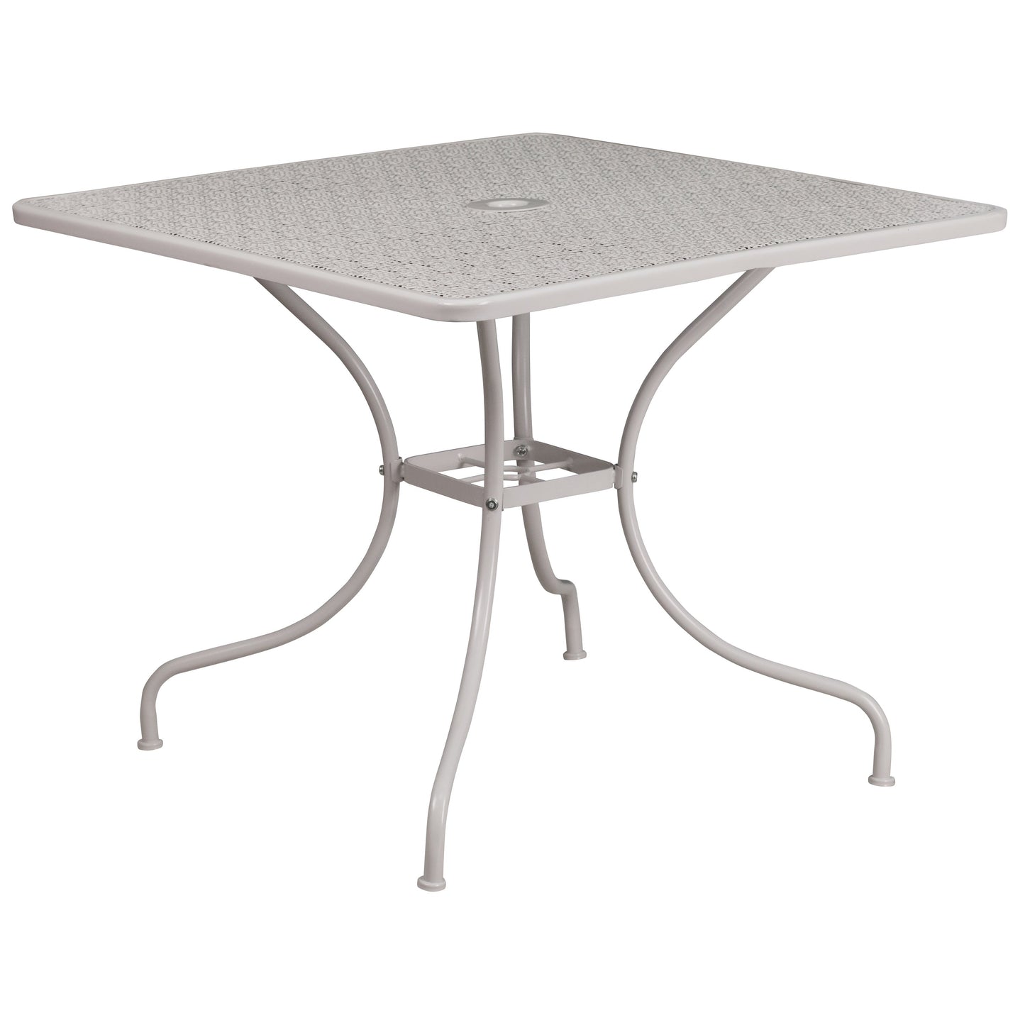 Ensemble de salle à manger carré en acier, 5 pièces, 35,5 pouces, pour intérieur et extérieur