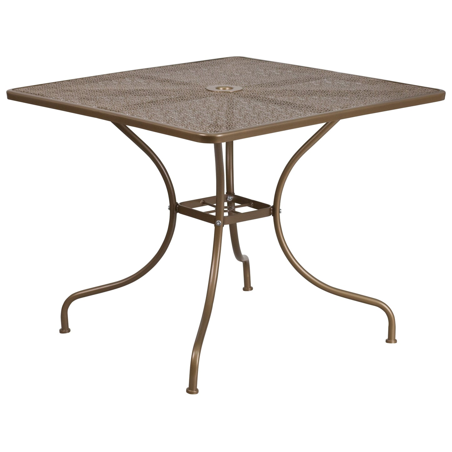 Ensemble de salle à manger carré en acier, 5 pièces, 35,5 pouces, pour intérieur et extérieur