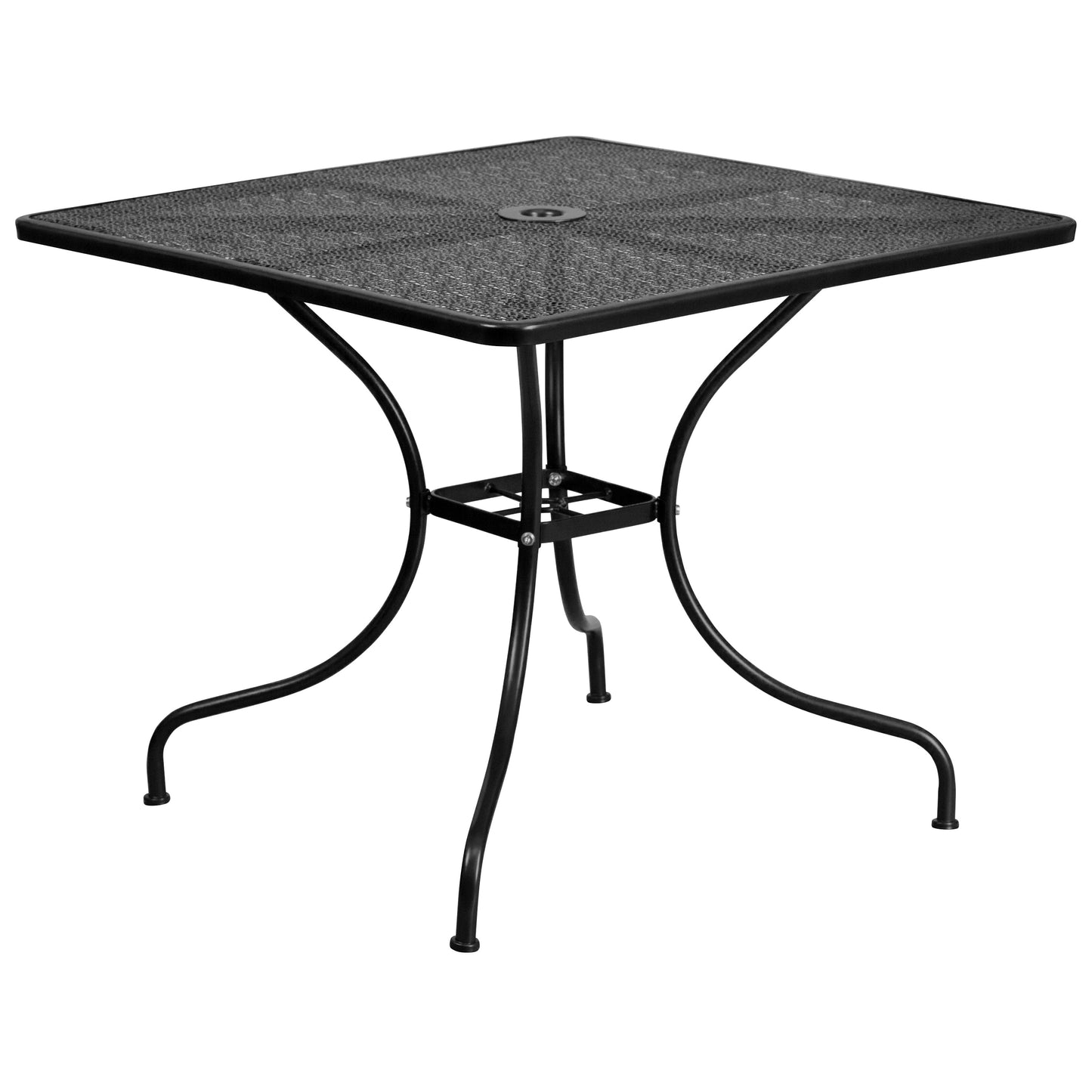 Ensemble de salle à manger carré en acier, 5 pièces, 35,5 pouces, pour intérieur et extérieur