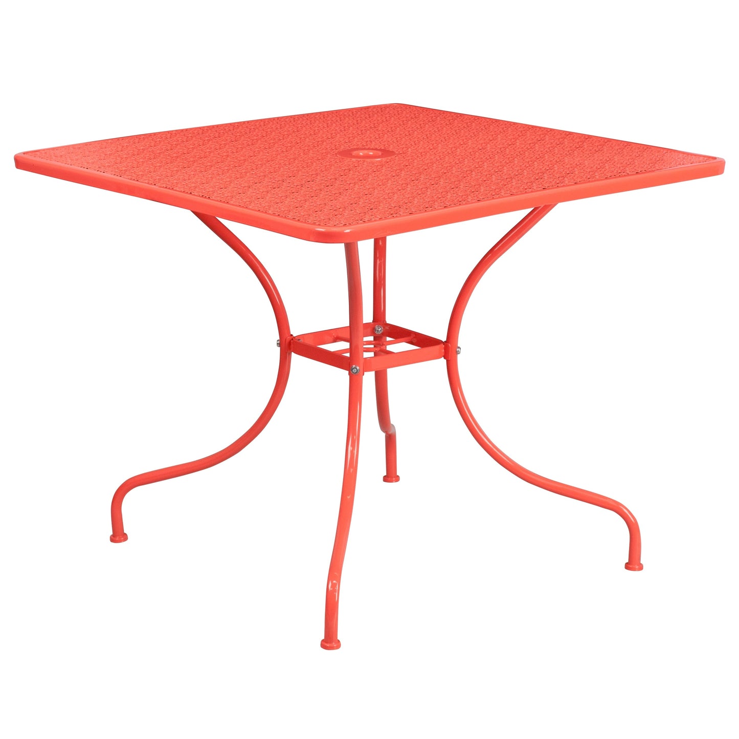 Ensemble de salle à manger carré en acier, 5 pièces, 35,5 pouces, pour intérieur et extérieur