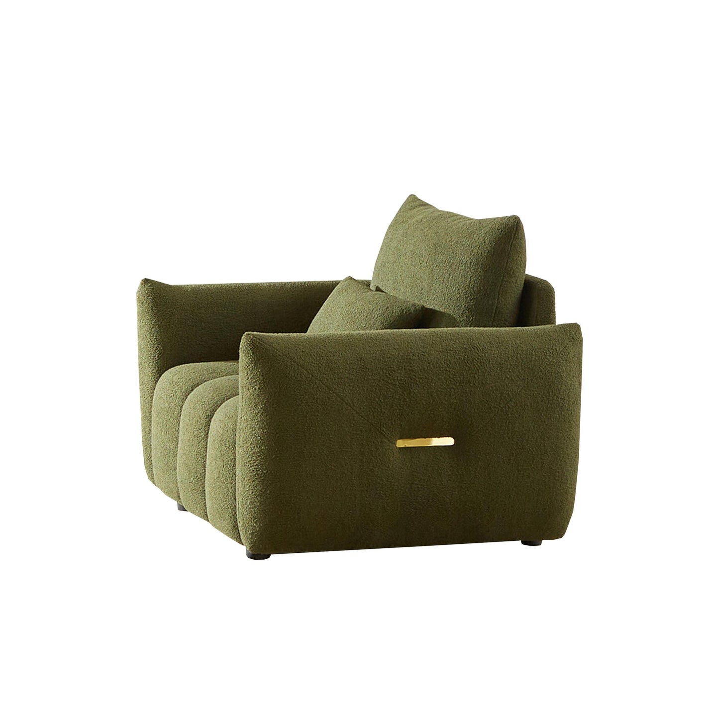 Canapé en tissu Teddy 36,8 pouces, fauteuil de salon moderne pour appartement, bureau, salon et chambre, vert