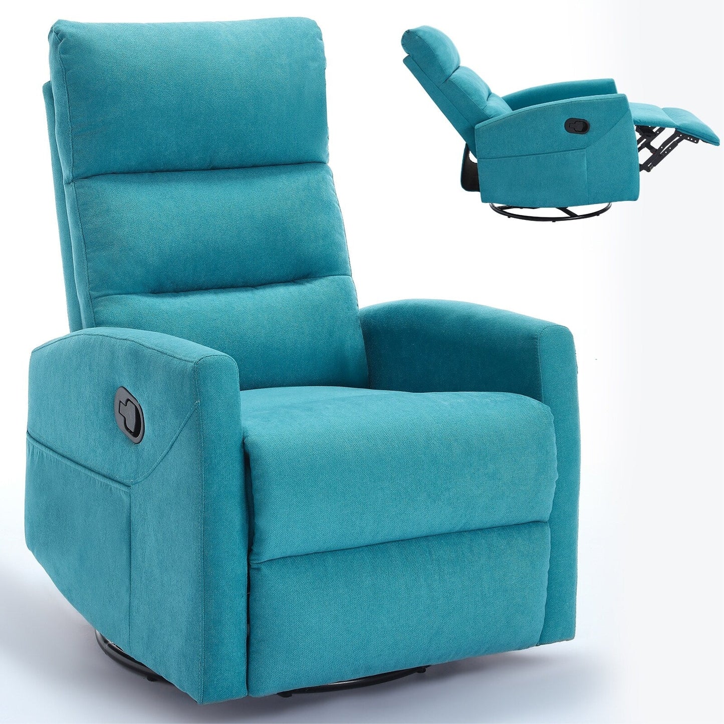 Canapé inclinable manuel pivotant à 360° en tissu réglable pour salon