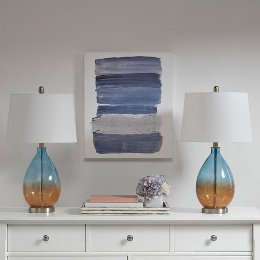 Lampe de table Cortina en verre ombré 510 Design, lot de 2