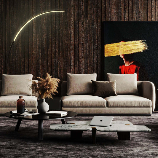 Lampadaire arqué à LED à intensité variable 69 - RGBW - N/A