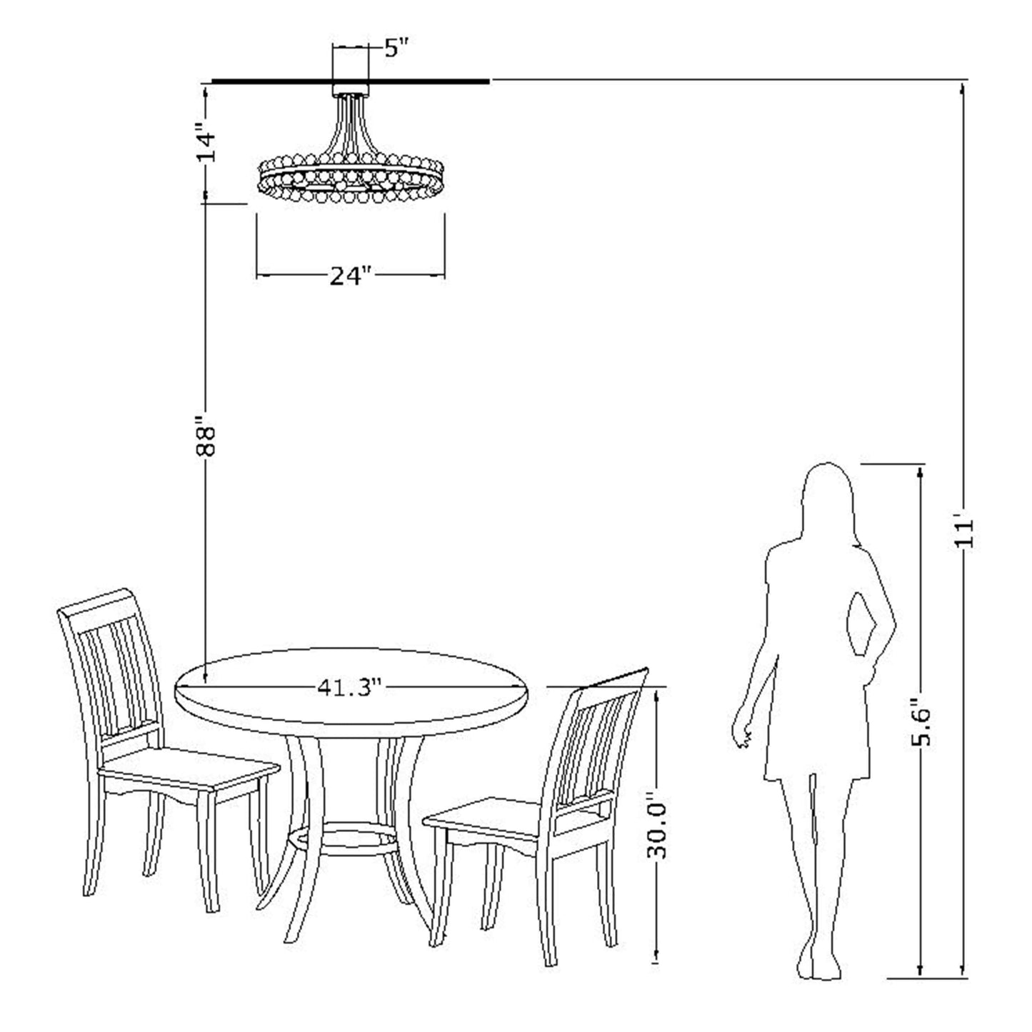 Plafonnier semi-encastré Elvira à 8 lumières en cristal, forme roue de chariot