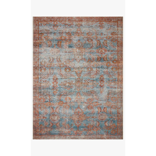 Tapis d'intérieur/extérieur Alexander Home Luciano à motif botanique vieilli