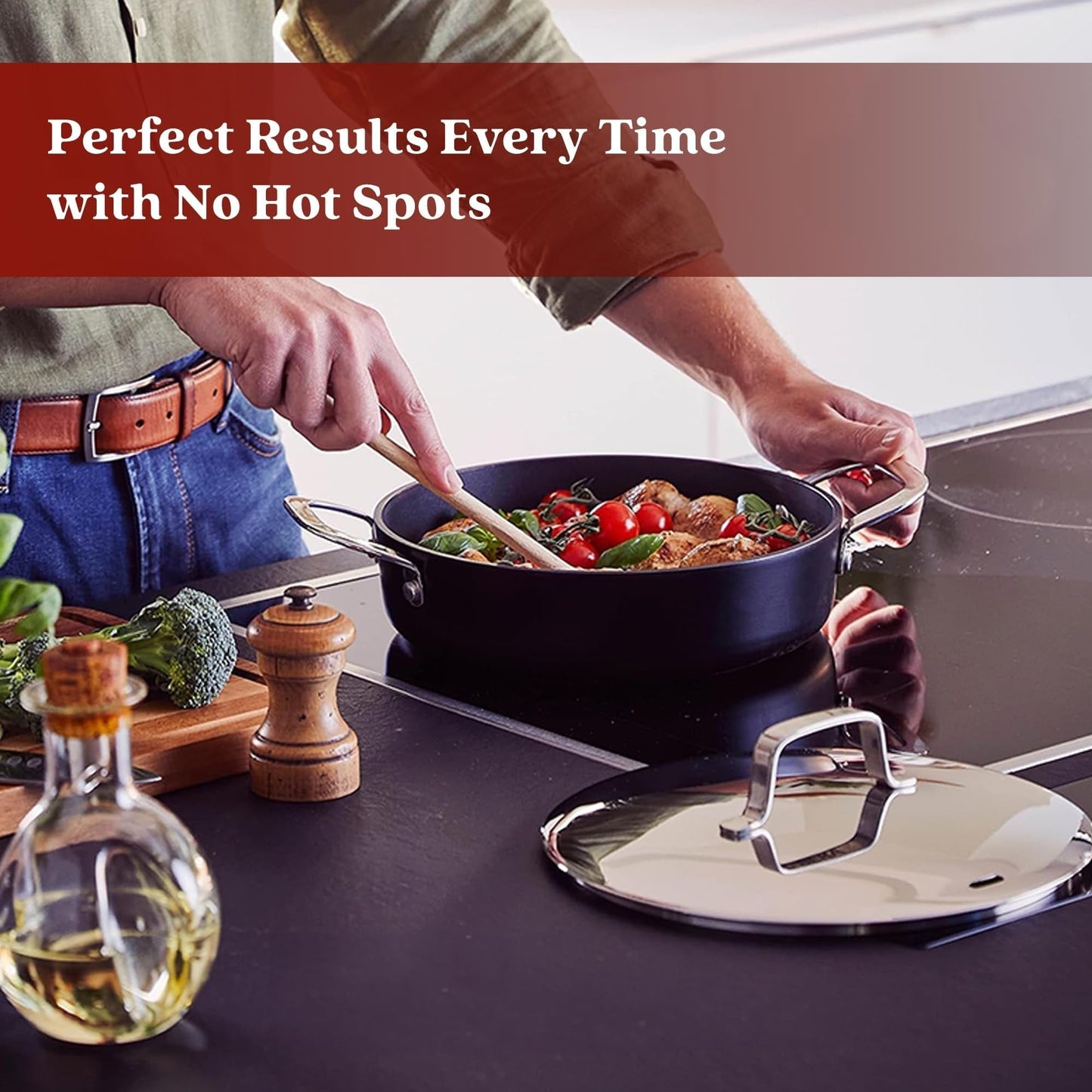 Batterie de cuisine Alva Maestro en acier inoxydable et céramique antiadhésive