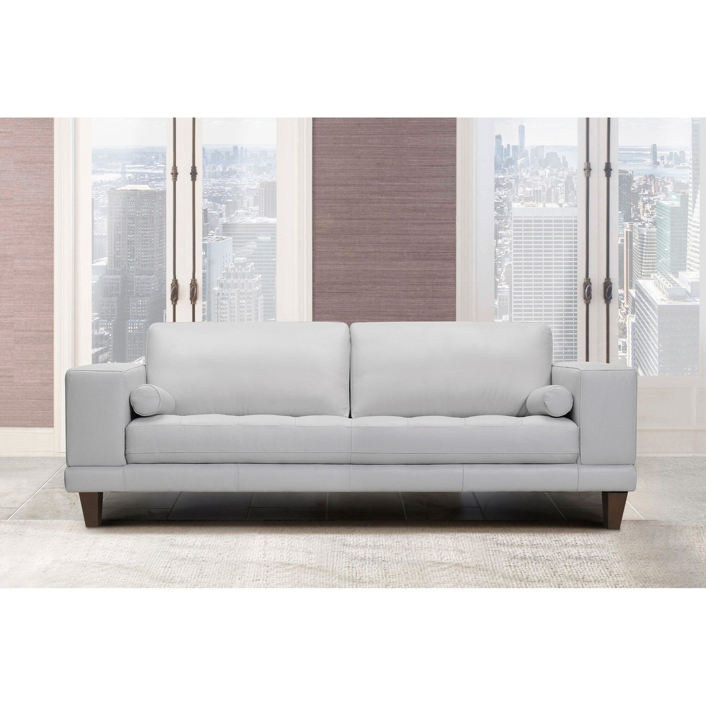 Canapé Wynne Modern en cuir véritable