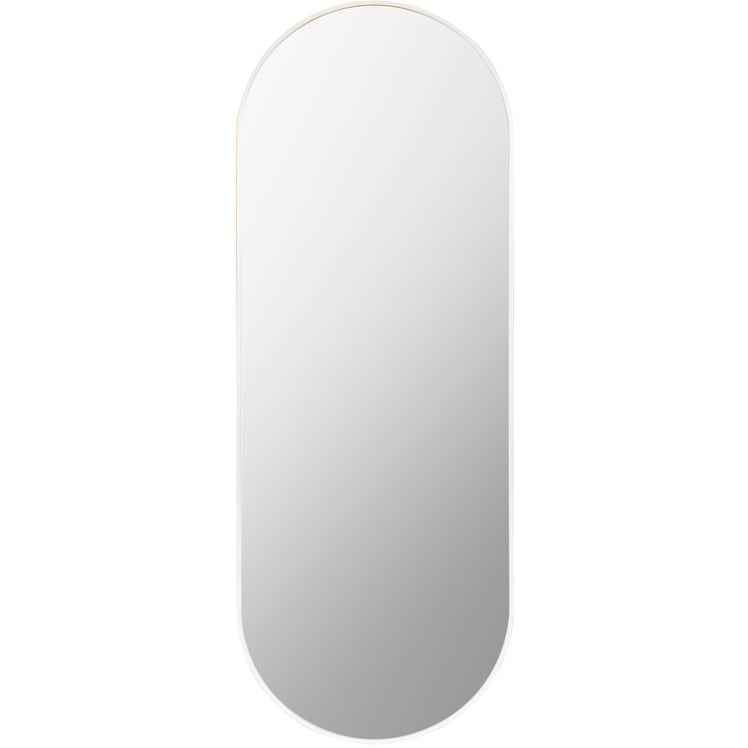 Miroir d'appoint ovale moderne en aluminium Livabliss Aranya en forme de pilule