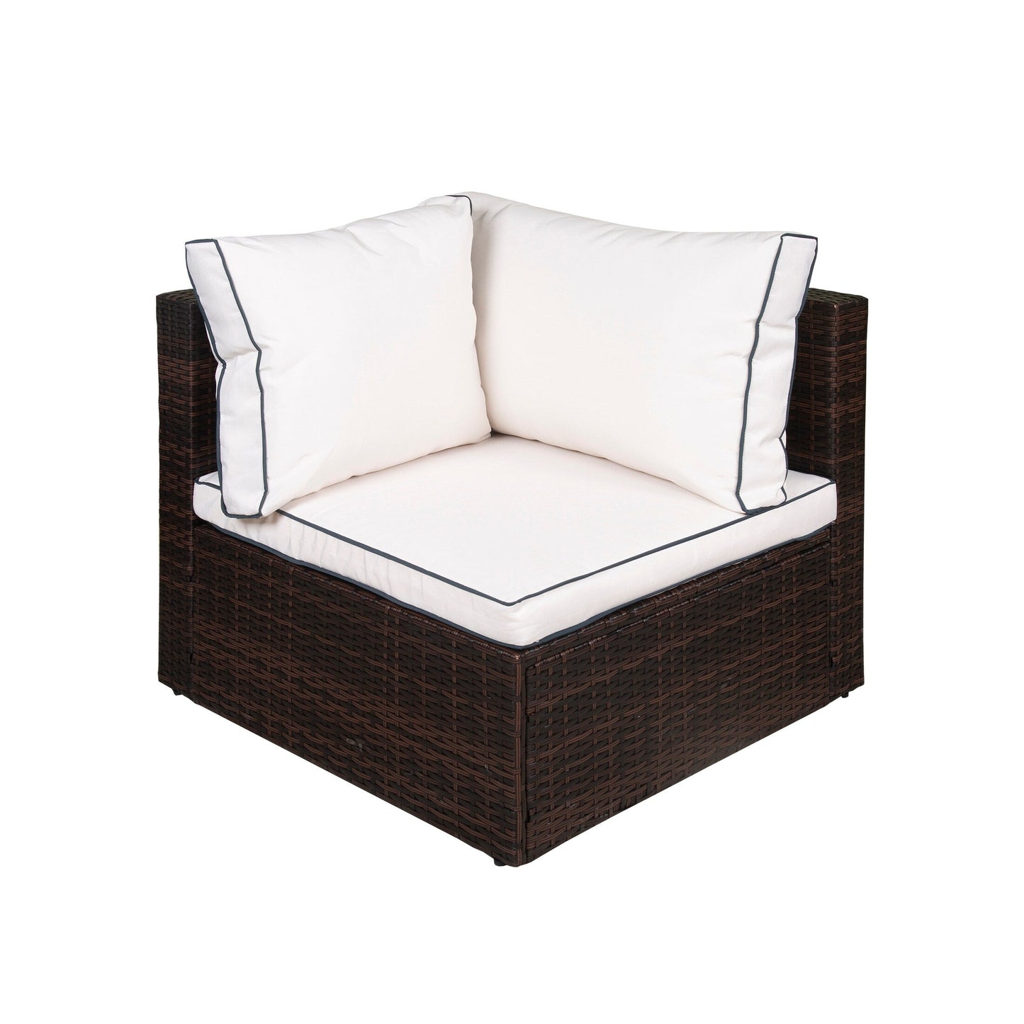 Canapé d'extérieur modulaire York 4 pièces avec coussins