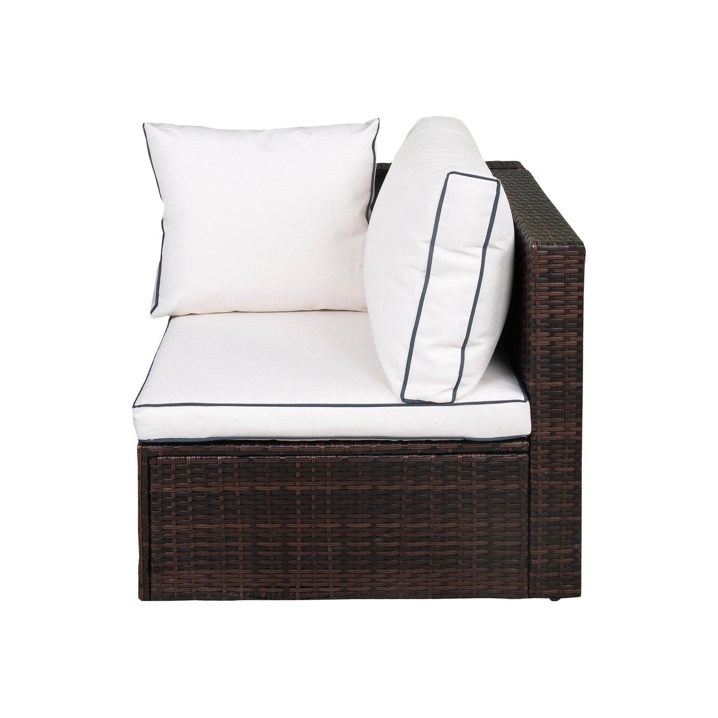 Canapé d'extérieur modulaire York 4 pièces avec coussins