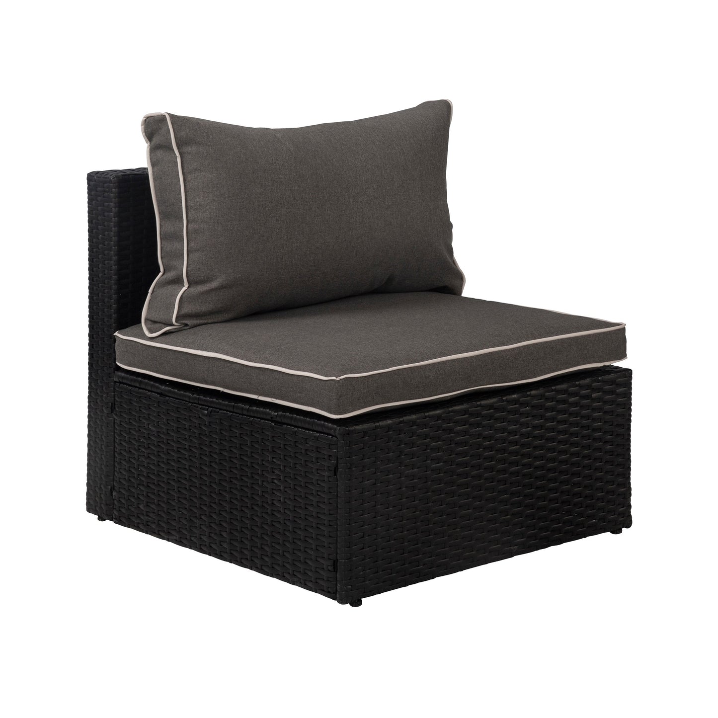 Canapé d'extérieur modulaire York 4 pièces avec coussins