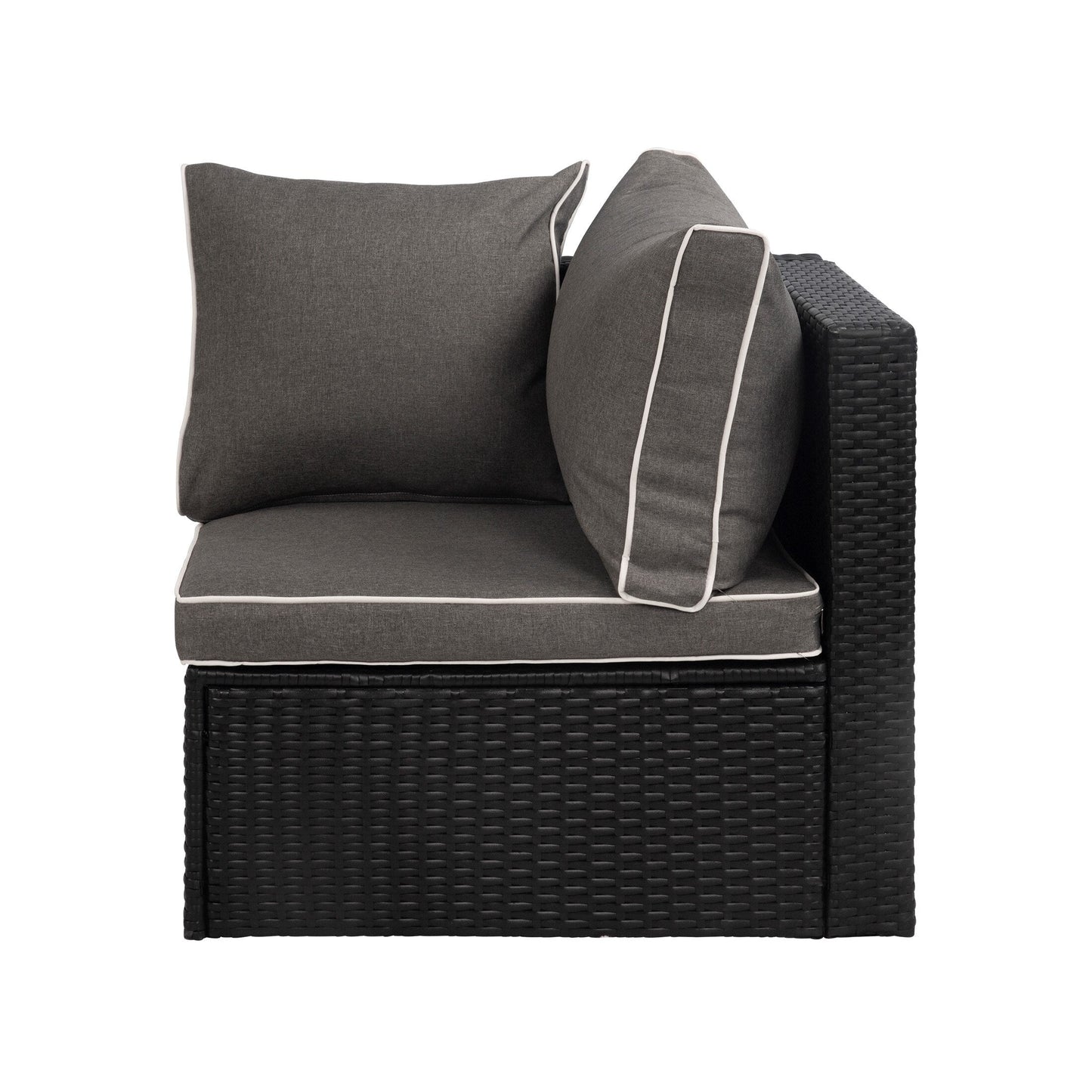 Canapé d'extérieur modulaire York 4 pièces avec coussins