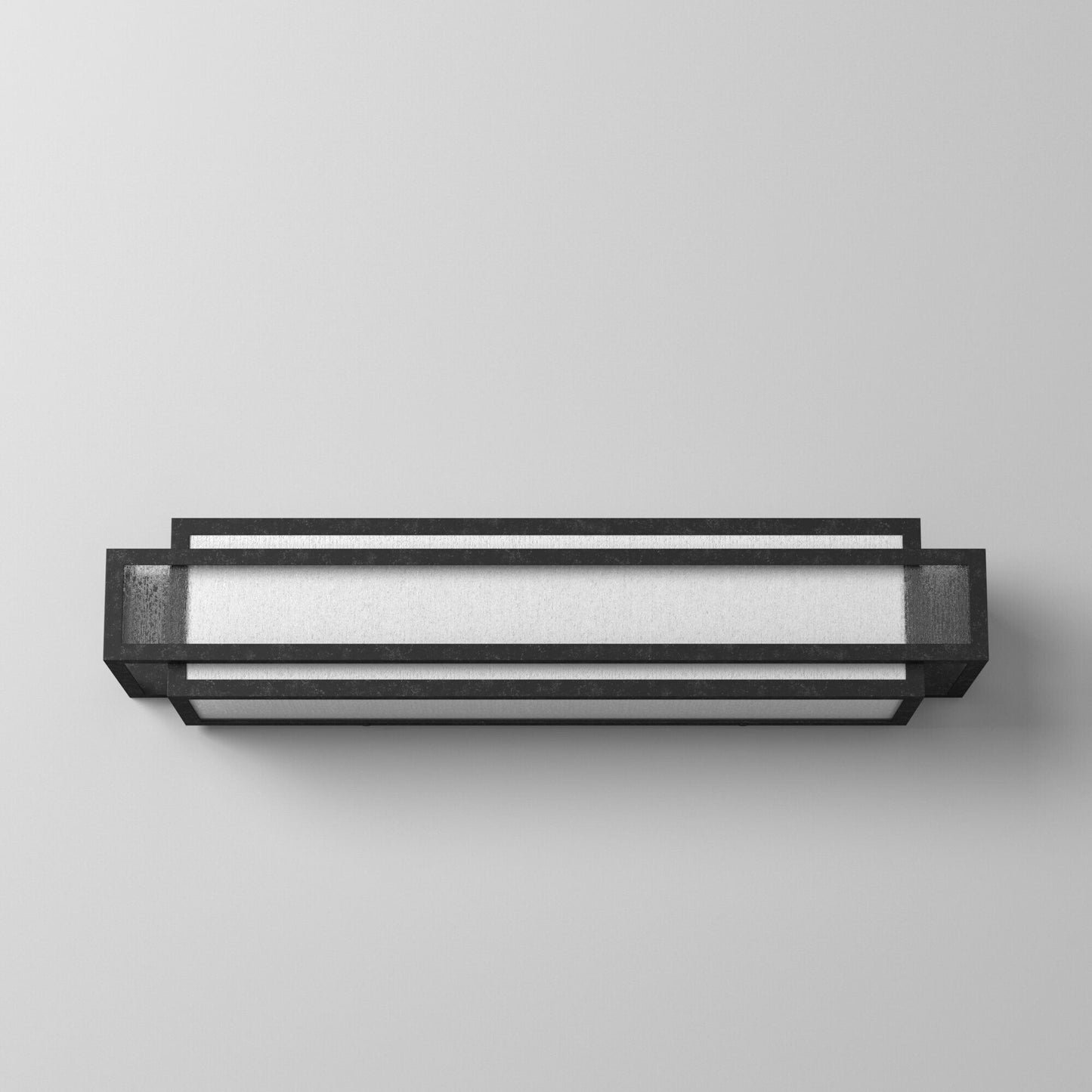 Barre de salle de bain carrée Lavery Camden, 3 lumières, en verre anthracite vieilli et grainé