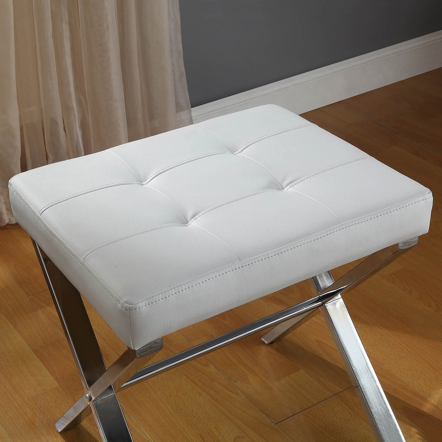 Banc de toilette Elisabetta de Carolina Living - Blanc/Chrome