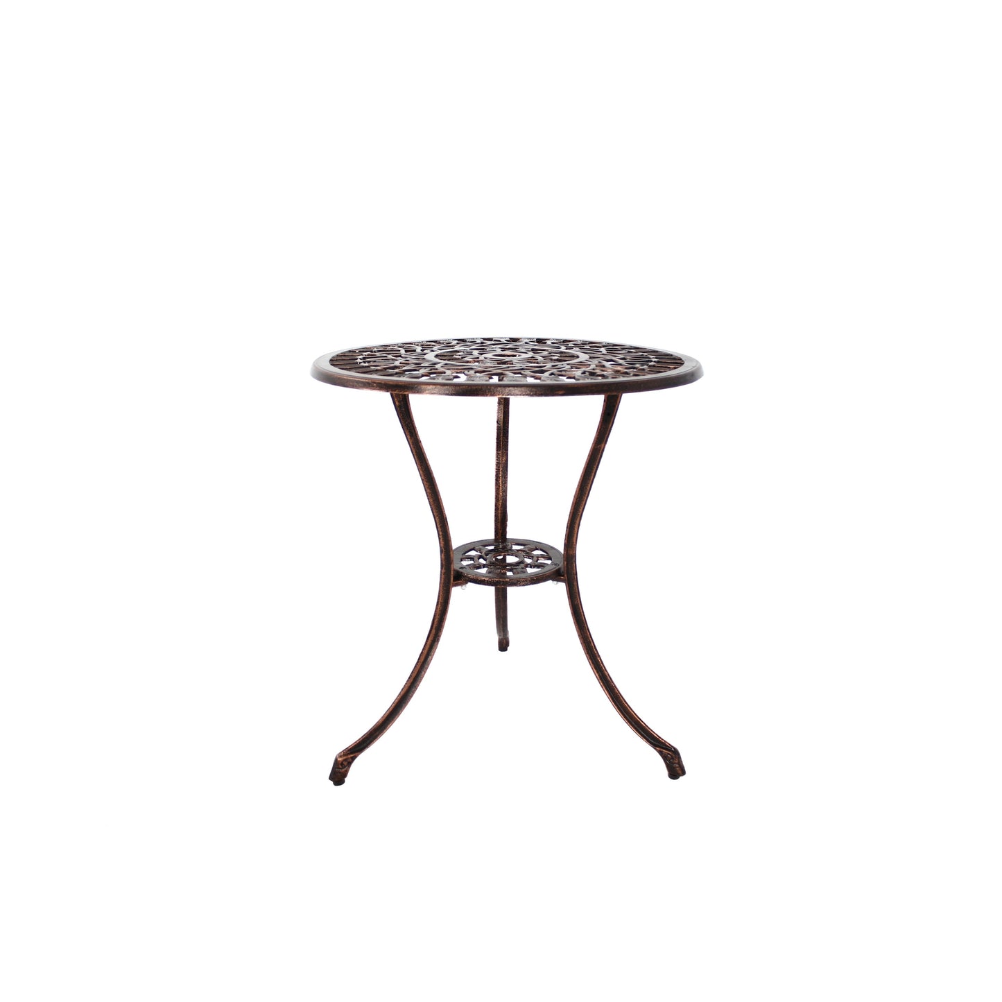 Ensemble de patio extérieur tulipe 3 pièces en aluminium avec table
