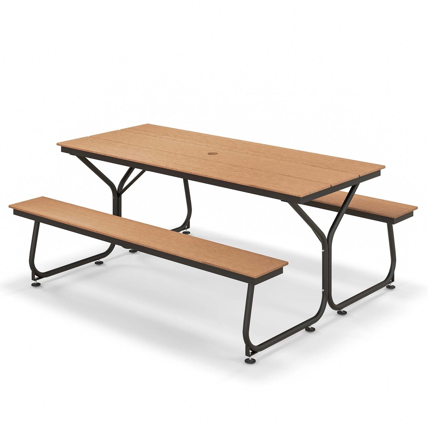 Ensemble table de pique-nique et banc Costway 6 pieds en PEHD robuste pour l'extérieur - Voir les détails