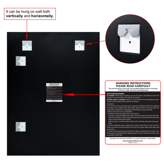 Miroir mural biseauté sans cadre à prisme - Carré/Rectangulaire - Transparent