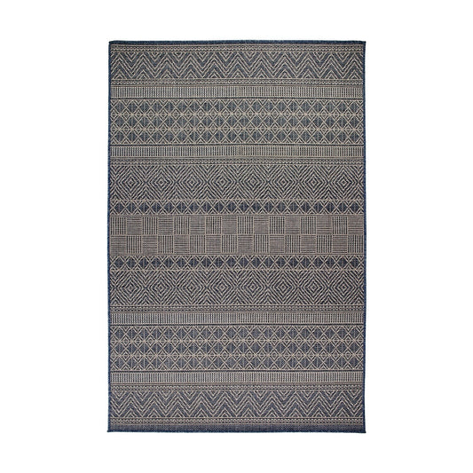 Tapis d'intérieur/extérieur géométrique bohème