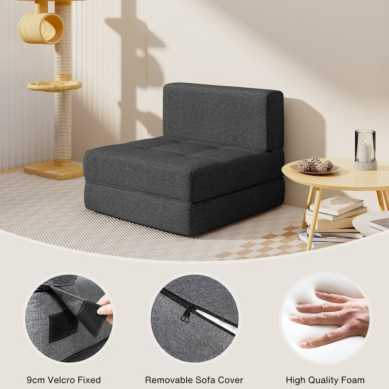Fauteuil convertible 3 en 1, fauteuil rabattable, lit-lit escamotable