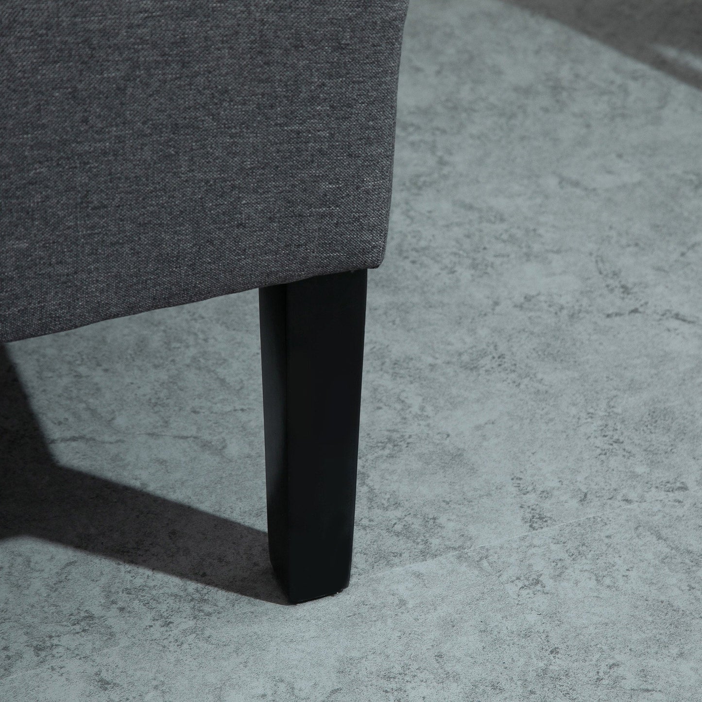 Canapé double capitonné sans accoudoirs en tissu lin HOMCOM avec pieds en bois - 28,75 x 43,25 x 36,5