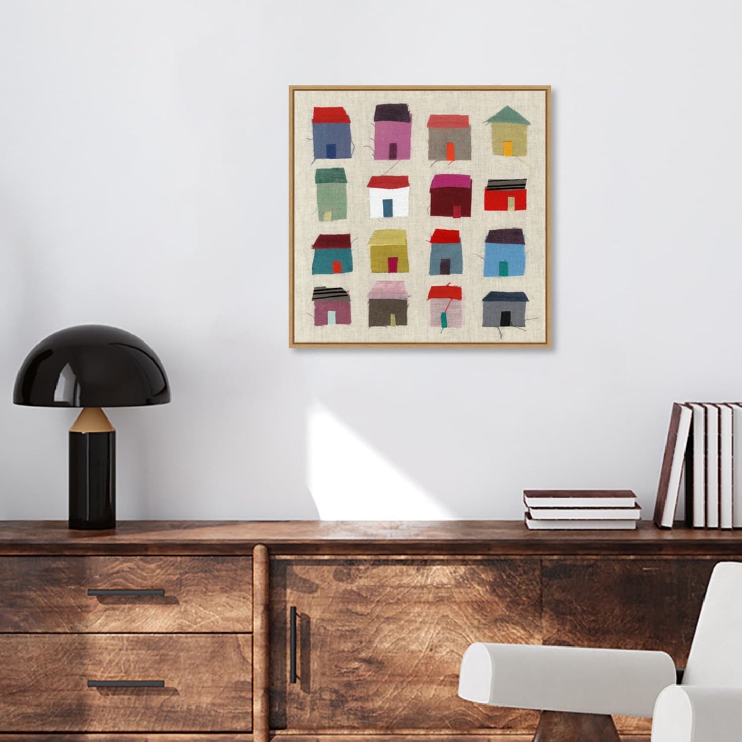 Impression sur toile encadrée « Maisons » de Jenny Frean – Sylvie Maple