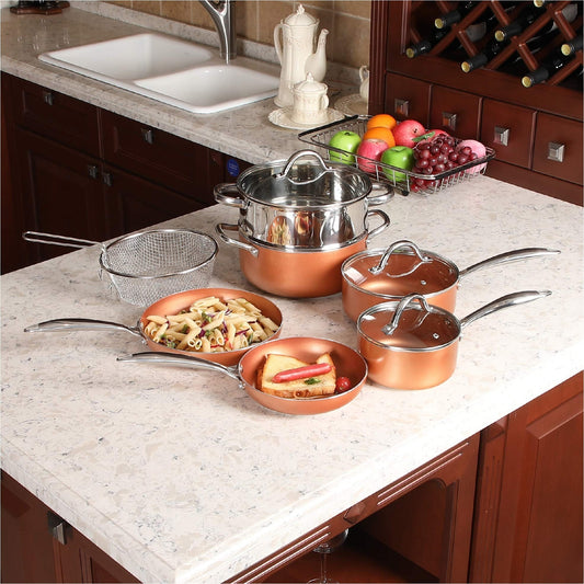 Batterie de cuisine antiadhésive pour induction Kitchen Academy 12/30 pièces