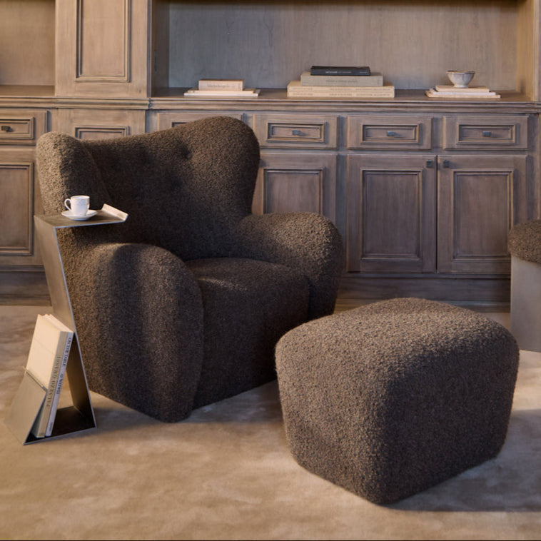 Ottoman Papa Teddy - Moka Boucle