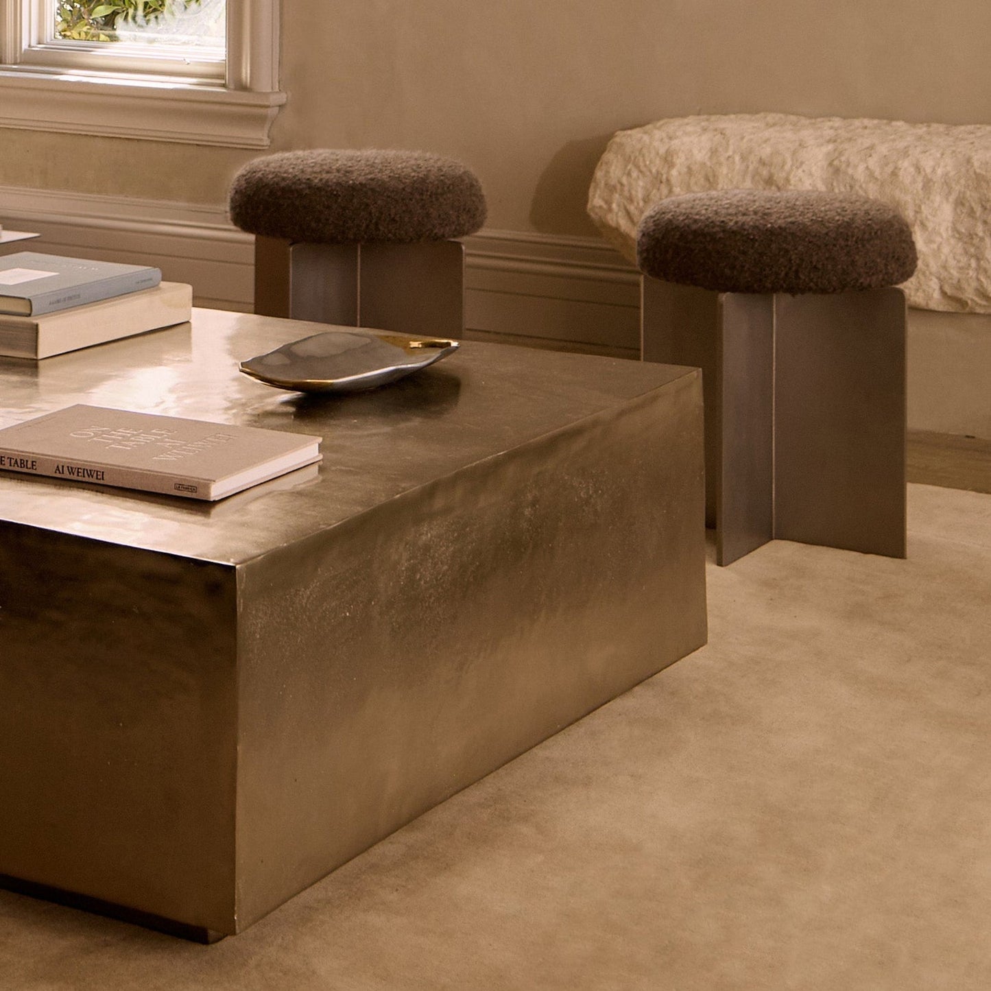 Tabouret Milan - Moka Boucle