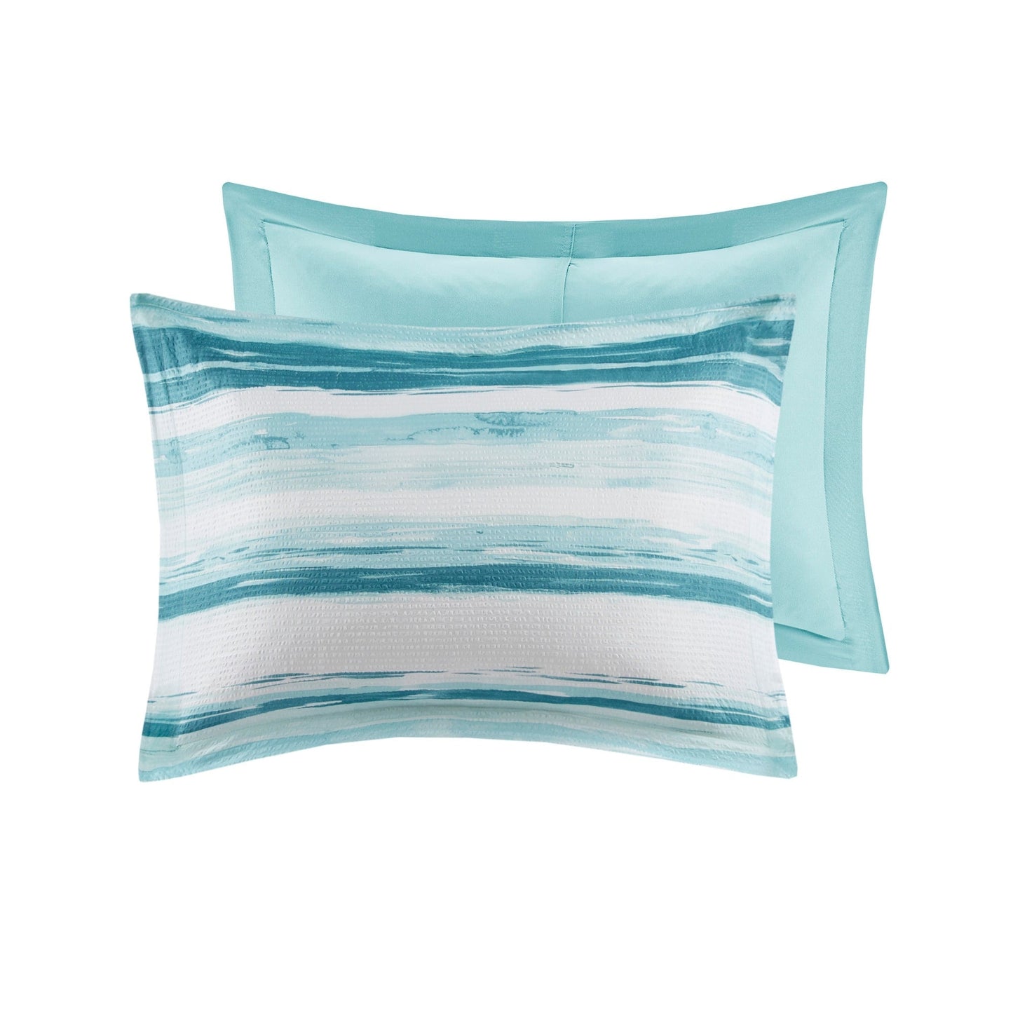 Collection Madison Park Anchorage, ensemble de couette et de courtepointe en seersucker imprimé 8 pièces