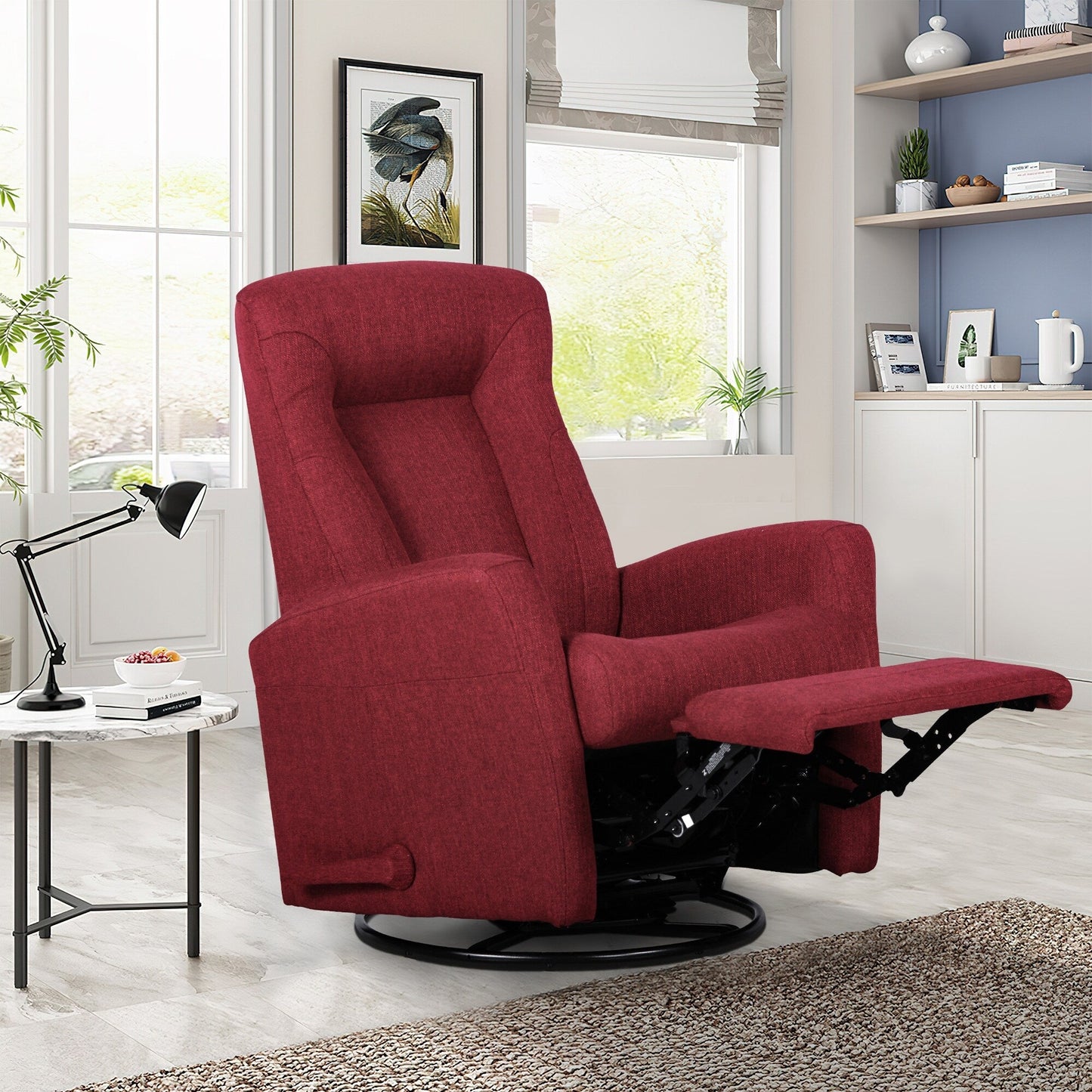 Fauteuil inclinable pivotant à bascule de 29,5 pouces de largeur