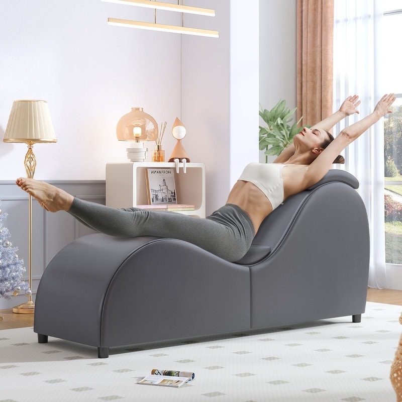 Chaise de yoga d'intérieur Mixoy, chaise longue de yoga incurvée pour adultes, étirements, exercice et détente