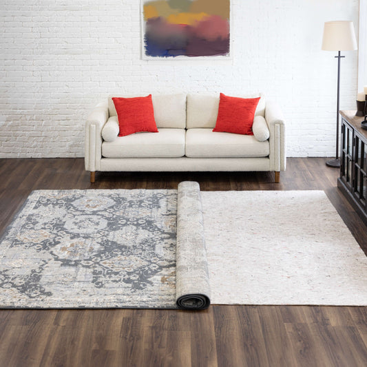 Sous-tapis en feutre Mohawk Home, 6 mm d'épaisseur, coussin moelleux et confortable - Gris