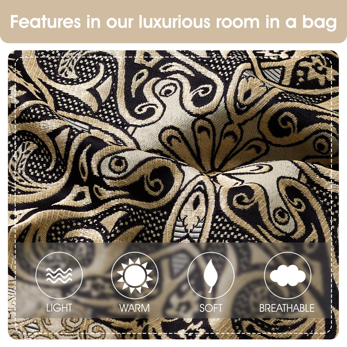 Ensemble de couette élégant médaillon 7 pièces Nanshing Prince