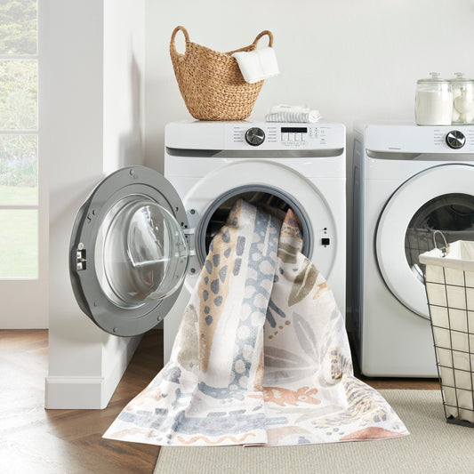 Tapis Nourison Astra lavable en machine à imprimé animal