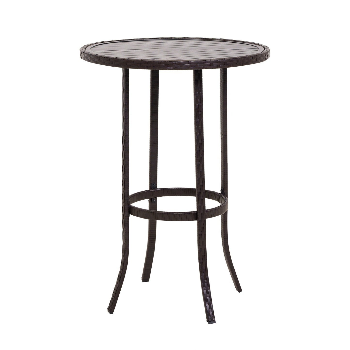 Ensemble de bar d'extérieur 3 pièces avec plateau en fer