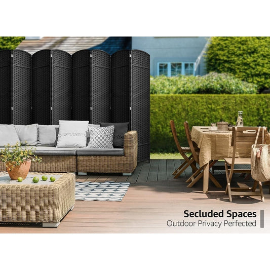 Cloison de séparation pliable et intimité, 8 panneaux, 244 cm (L) x 49,5 cm (l) x 175 cm (H).