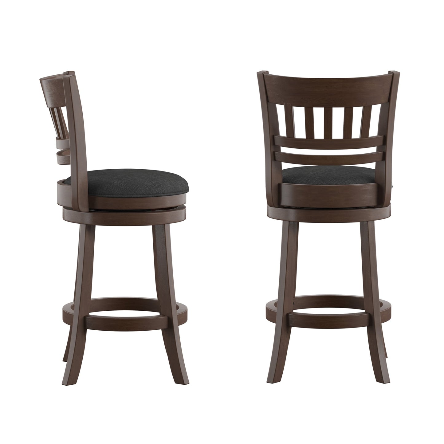 Tabouret de bar pivotant 24h à dossier en treillis Rovinj