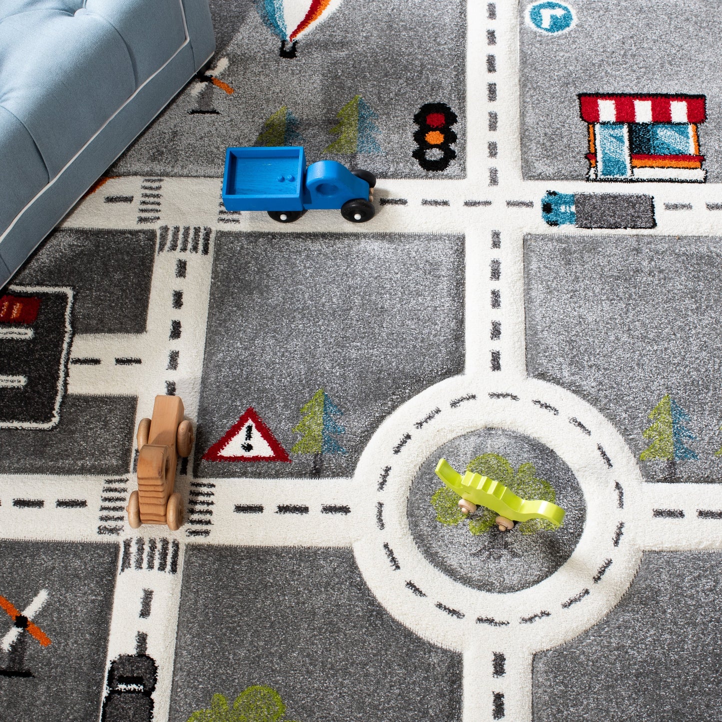 Tapis de route pour enfants SAFAVIEH Carousel Kids Riemy Neighborhood