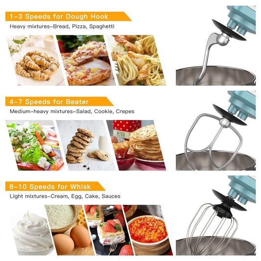 Batteur sur socle - Capacité de 7,5 pintes, 10 vitesses, moteur de 660 W