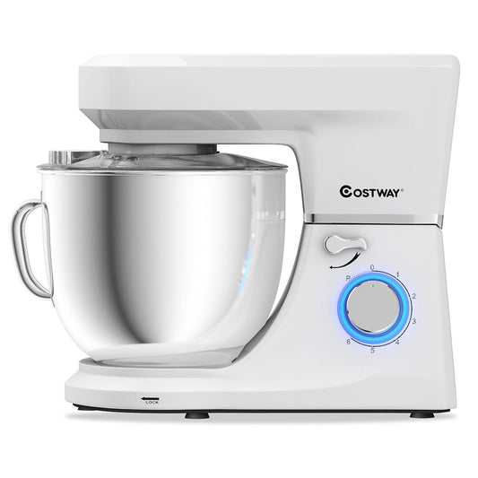 Batteur sur socle électrique à tête inclinable et batteur à 6 vitesses de 7,5 pintes